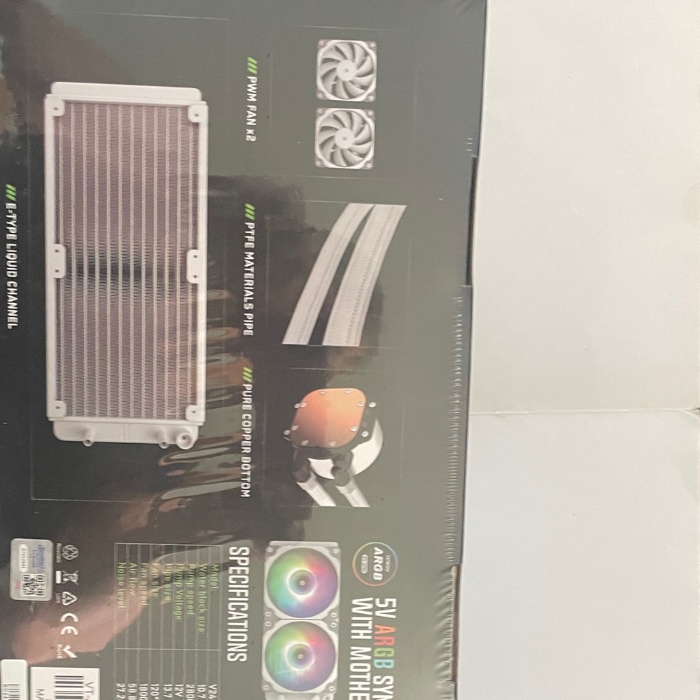 Etro V240 RGB Liquid CPU Cooler - White  never opened and sealed - Picture 6 of 7